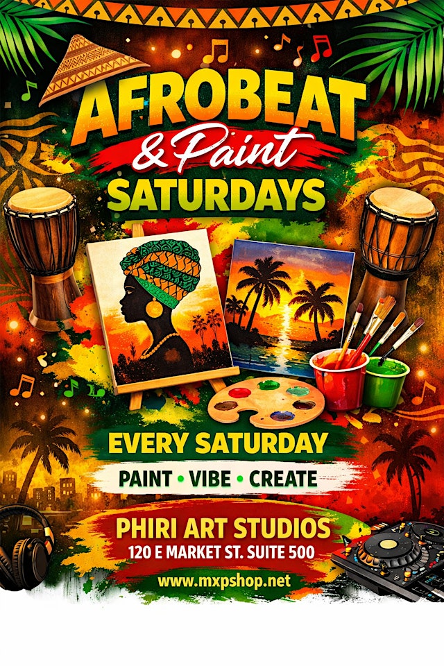 Image principale de Afrobeat & Paint Saturday's