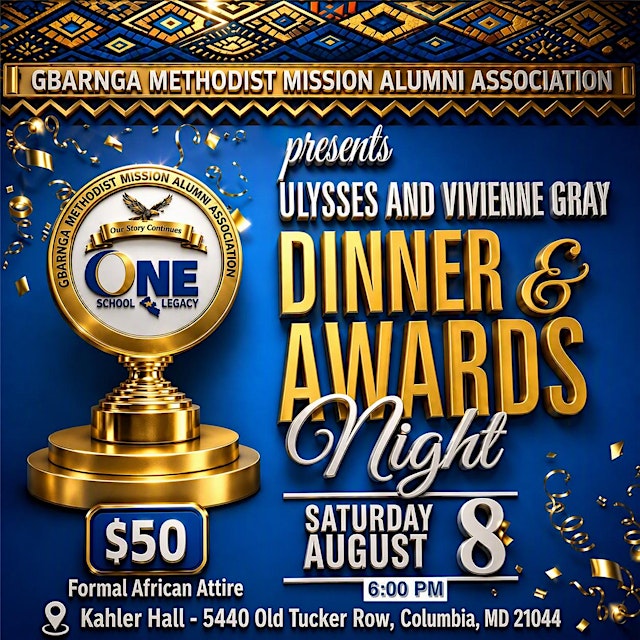 Image principale de Gbarnga Methodist Mission Alumni Association Dinner and Awards Night