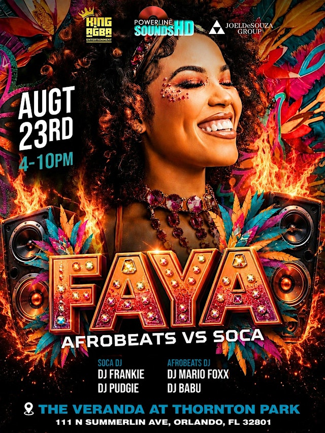 Hauptbild für FAYA -AFRO SOCA COOLER FETE