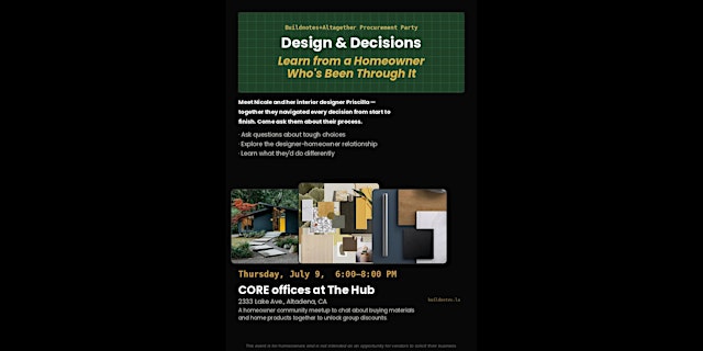 Image principale de LA Wildfire Rebuild-Decisions-Learn from an Altadenan who got their COO