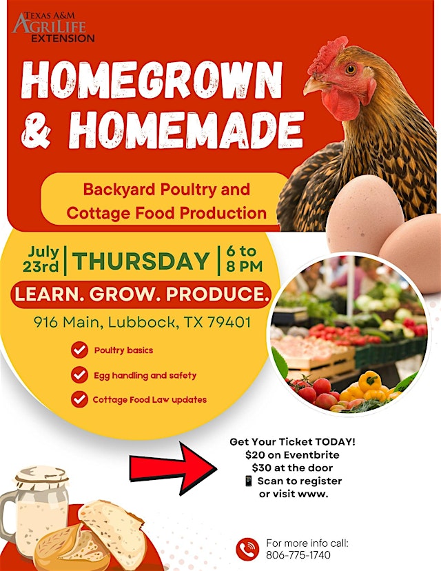 Homegrown & Homemade: Backyard Poultry and Cottage Food Production primary image