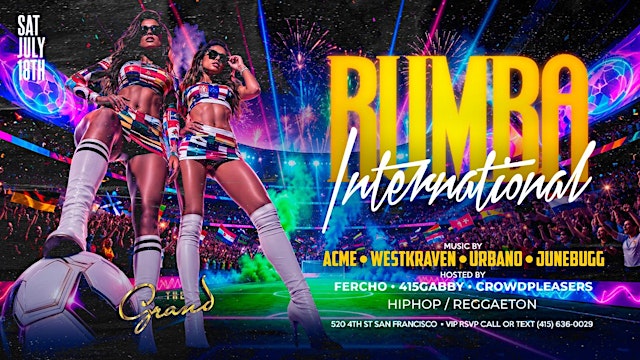 Image principale de Rumba International Saturday at The Grand Nightclub 7.18.26