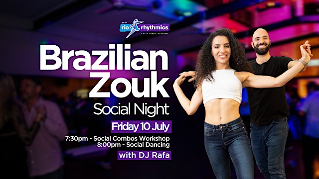 Imagen principal de Friday Night // 100% Brazilian Zouk Social // Fun Social Combos Workshop