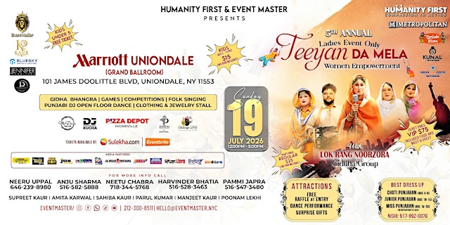 Hauptbild für 5th Annual Teeyan Da Mela 2026 – Women Empowerment Celebration