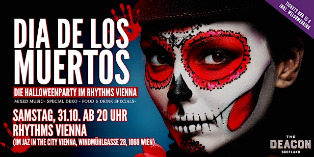 Image principale de DIA DE LOS MUERTOS - Die Halloweenparty im Jaz in the City Vienna