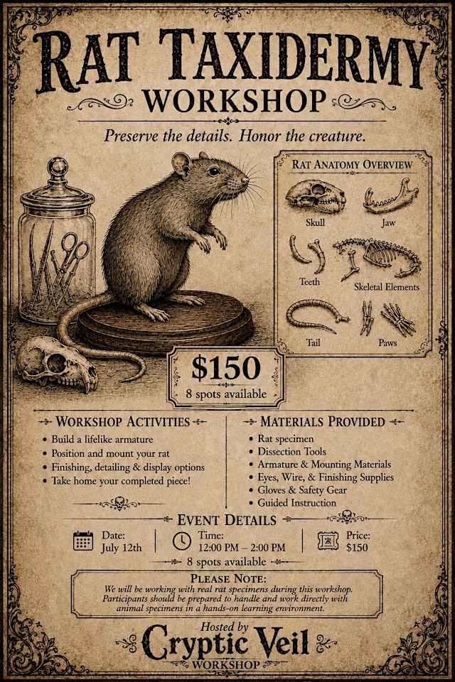Image principale de RAT TAXIDERMY WORKSHOP