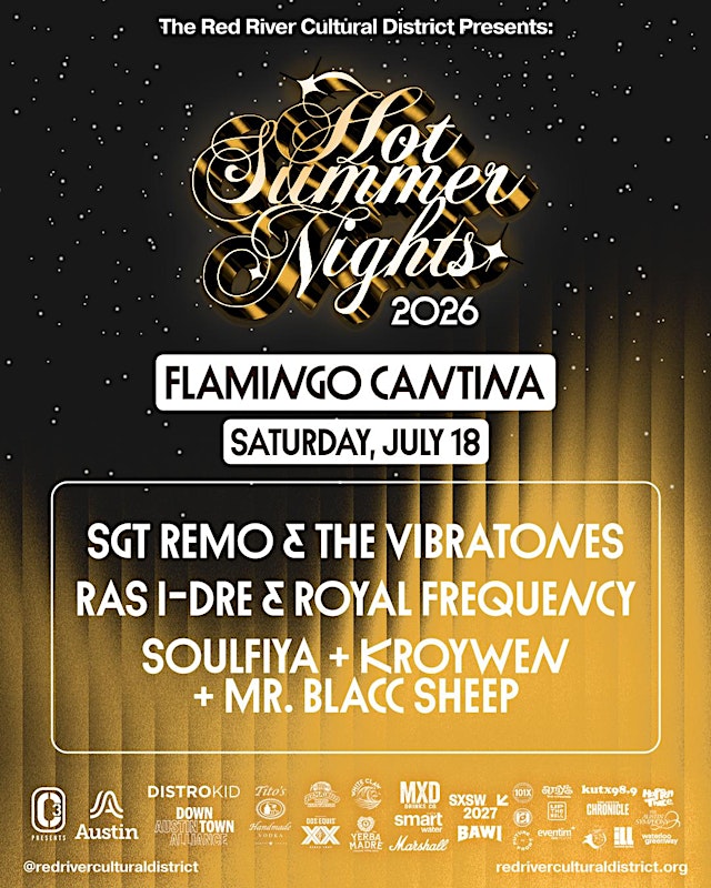 Image principale de Hot Summer Nights 2026 with Sgt. Remo & The Vibratones, Ras I-Dre & More!