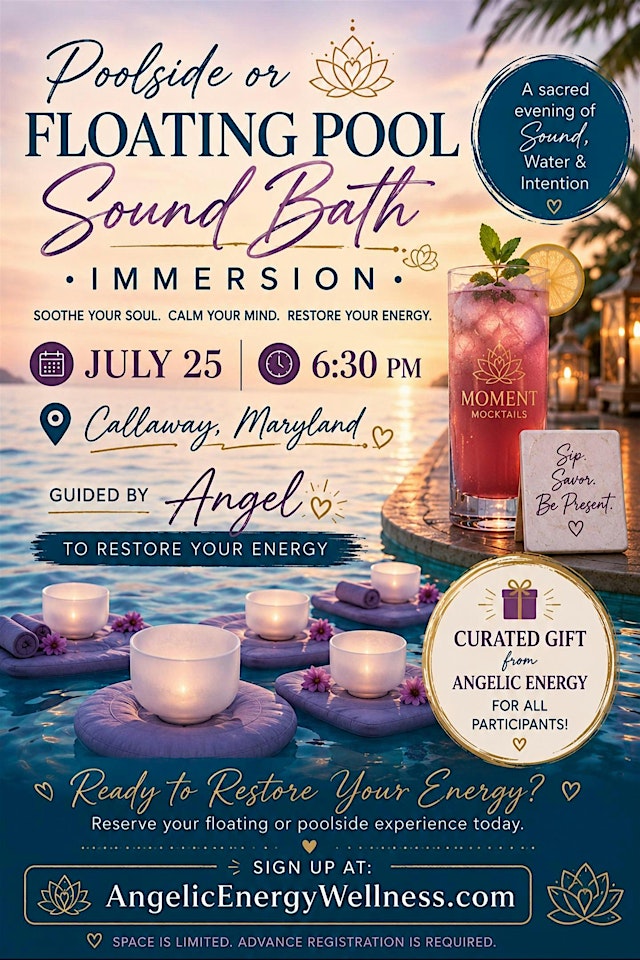 Image principale de Poolside or Floating Sound Bath Immersion