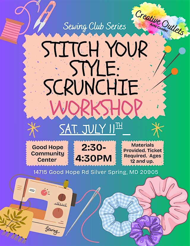 Image principale de Monthly Sewing Workshop: Stitch Your Style Scrunchies