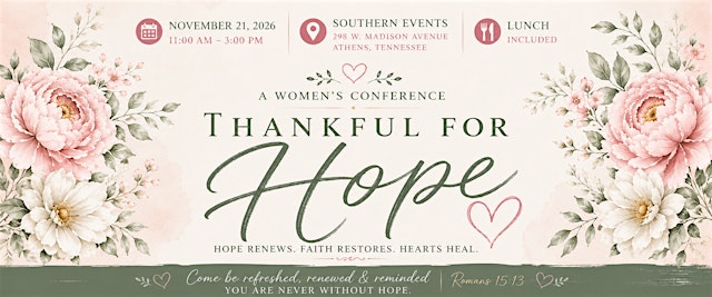 Hauptbild für Thankful for Hope Women's Conference