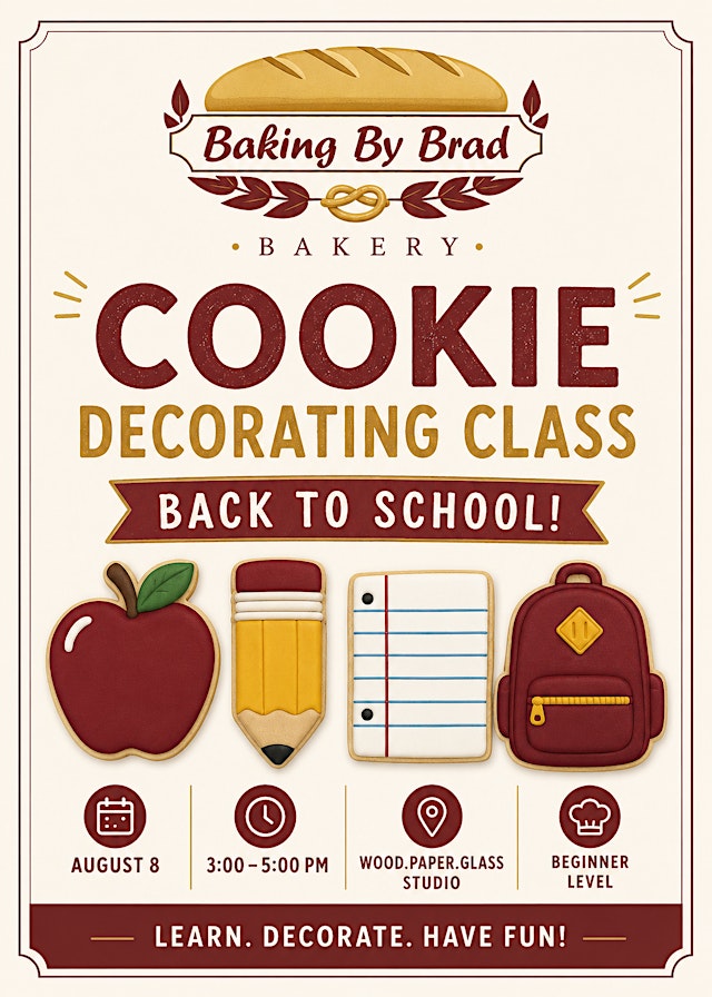 Image principale de Back to school cookie decorating class