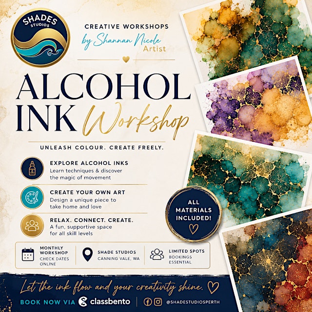 Imagen principal de Perth Alcohol Ink Workshop: Gifts Cards and Artwork