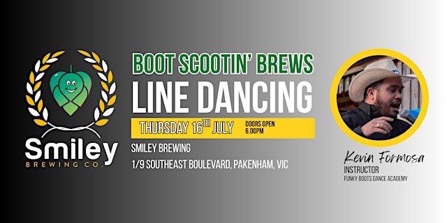 Line Dancing @ Smiley Brewing - Boot Scootin' Brews - July 2026 primary image