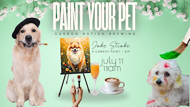 Image principale de Painting Pets Brunch, a Comedy Paint and Sip