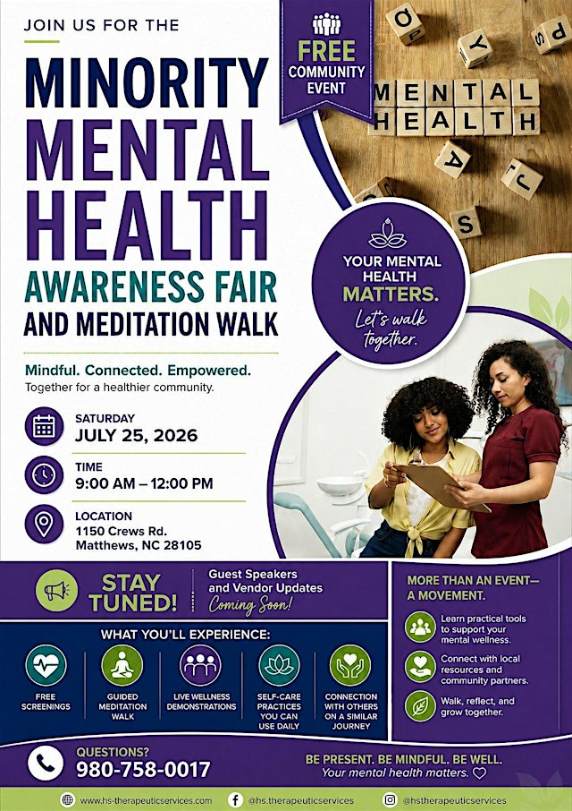 Minority Mental Health Awareness Fair & Meditation Walk primary image