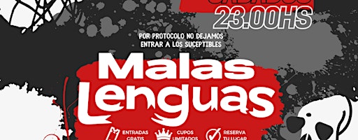 Afiche de Malas Lenguas | Stand Up HUMOR NEGRO