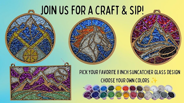 Image principale de Craft & Sip - Glass Suncatcher Workshop - at MECO Coffee!