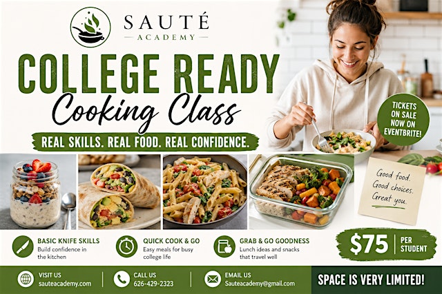 Image principale de College Ready Cooking Class!