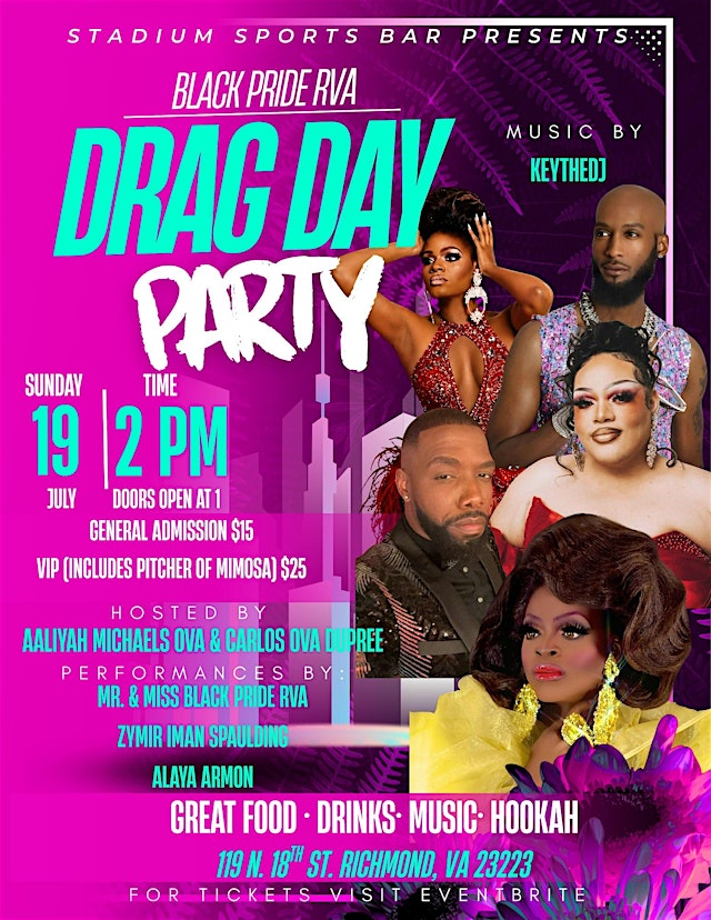 Image principale de Black Pride RVA Drag Day Party