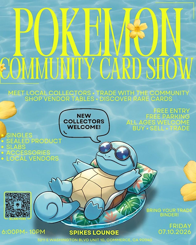 Image principale de Pokémon Community Card Show at Spikes Lounge