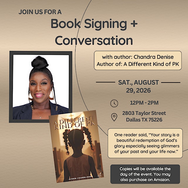 Hauptbild für A Different Kind of PK by Author: Chandra Denise - book talk + signing