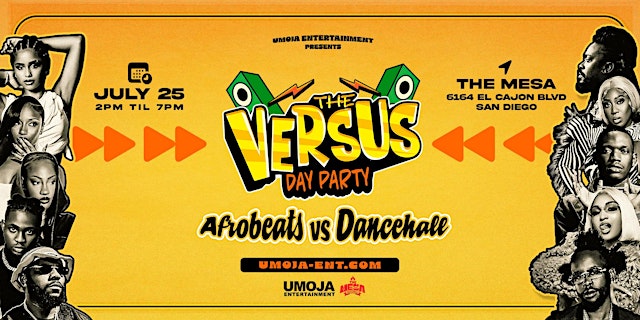 Imagem principal de The Versus Day Party: Afrobeats vs Dancehall – San Diego