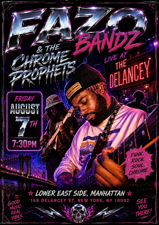 Image principale de Fazo Bandz and The Chrome Prophets Live @ The Delancey