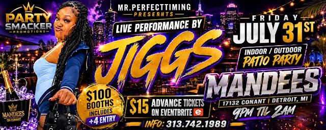 Image principale de Jb link with Jiggs live at Mandees Friday July 31st