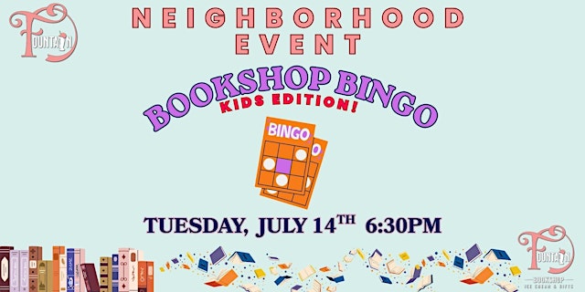 Imagen principal de FBS EVENTS BOOKSHOP BINGO *Kid's Edition* at the Fountain Bookshop