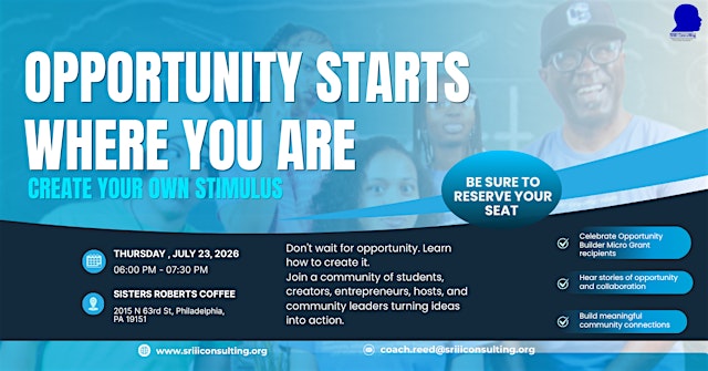 Imagen principal de Opportunity Starts Where You Are