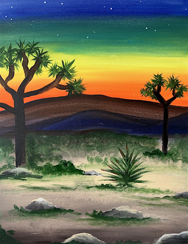 Hauptbild für "Desert at Dawn" - Paint & Sip - One glass of wine included!
