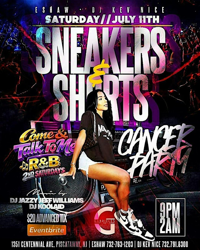 Primaire afbeelding van Come and talk to Me RNB 2nd Saturdays , sneakers and shorts