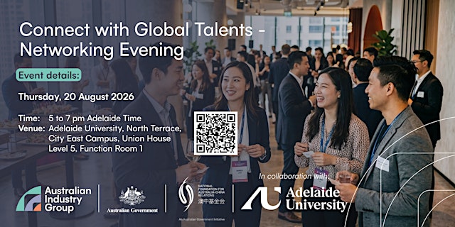 Employers: Connect with Global Talent - Networking at Adelaide University primary image