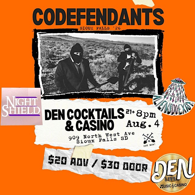 Image principale de Codefendants with Aliens Do Exist and Night Shield! Live!!