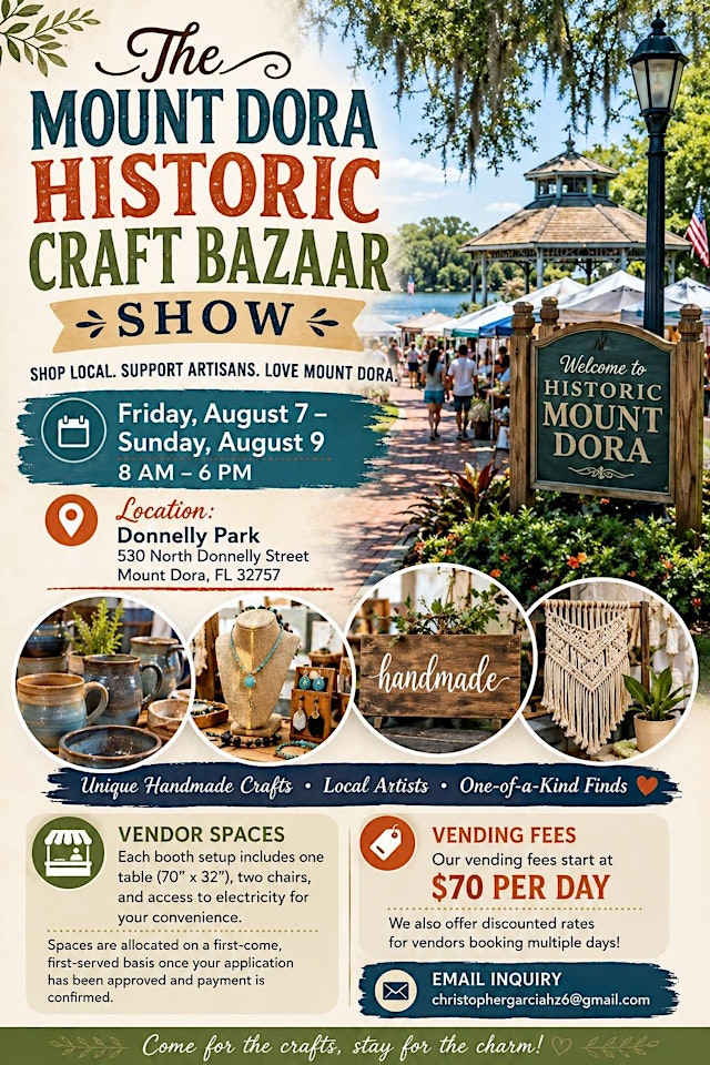 Image principale de The Mount Dora Historic Craft Bazaar Show