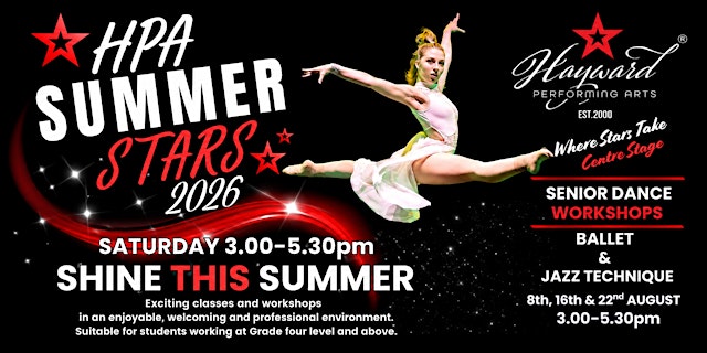 Imagen principal de Summer Dance Workshops - Seniors age 12 -16 yrs