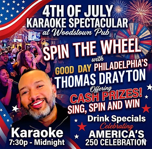 Image principale de 4th of July Karaoke Spectacular -Sing and win w/ Good Day's Thomas Drayton