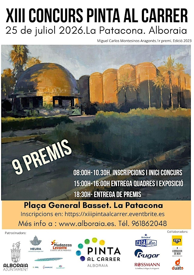 Image principale de XIII Concurso de pintura al aire libre de Alboraya "PINTA AL CARRER" 2026