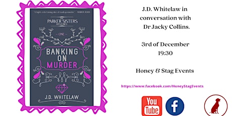 Banking on Murder by J.D. Whitelaw - Digital Book Launch primary image