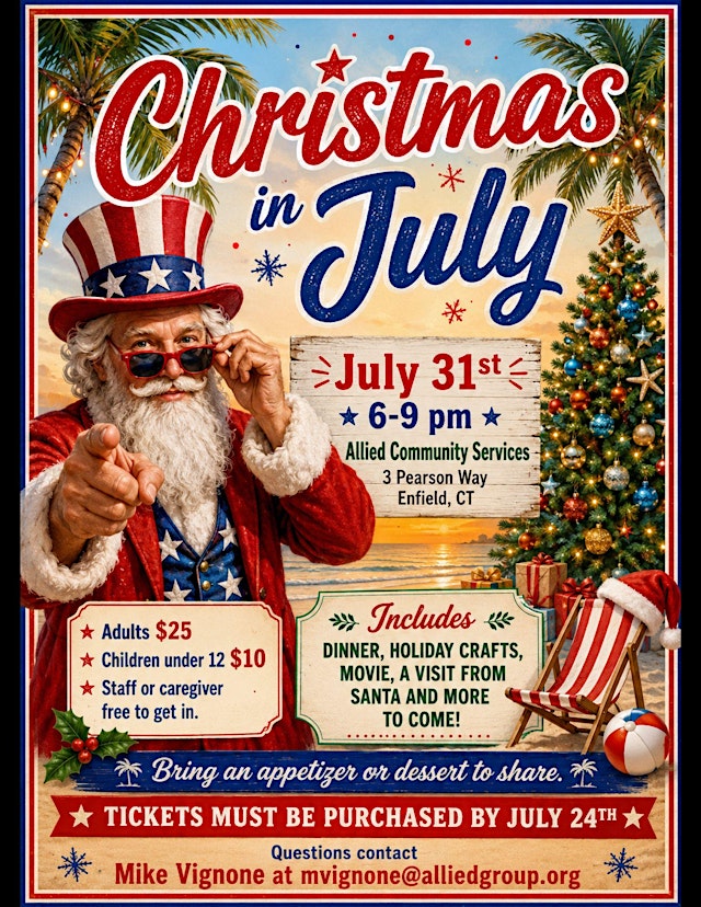 Primaire afbeelding van Allied's Christmas in July Celebration