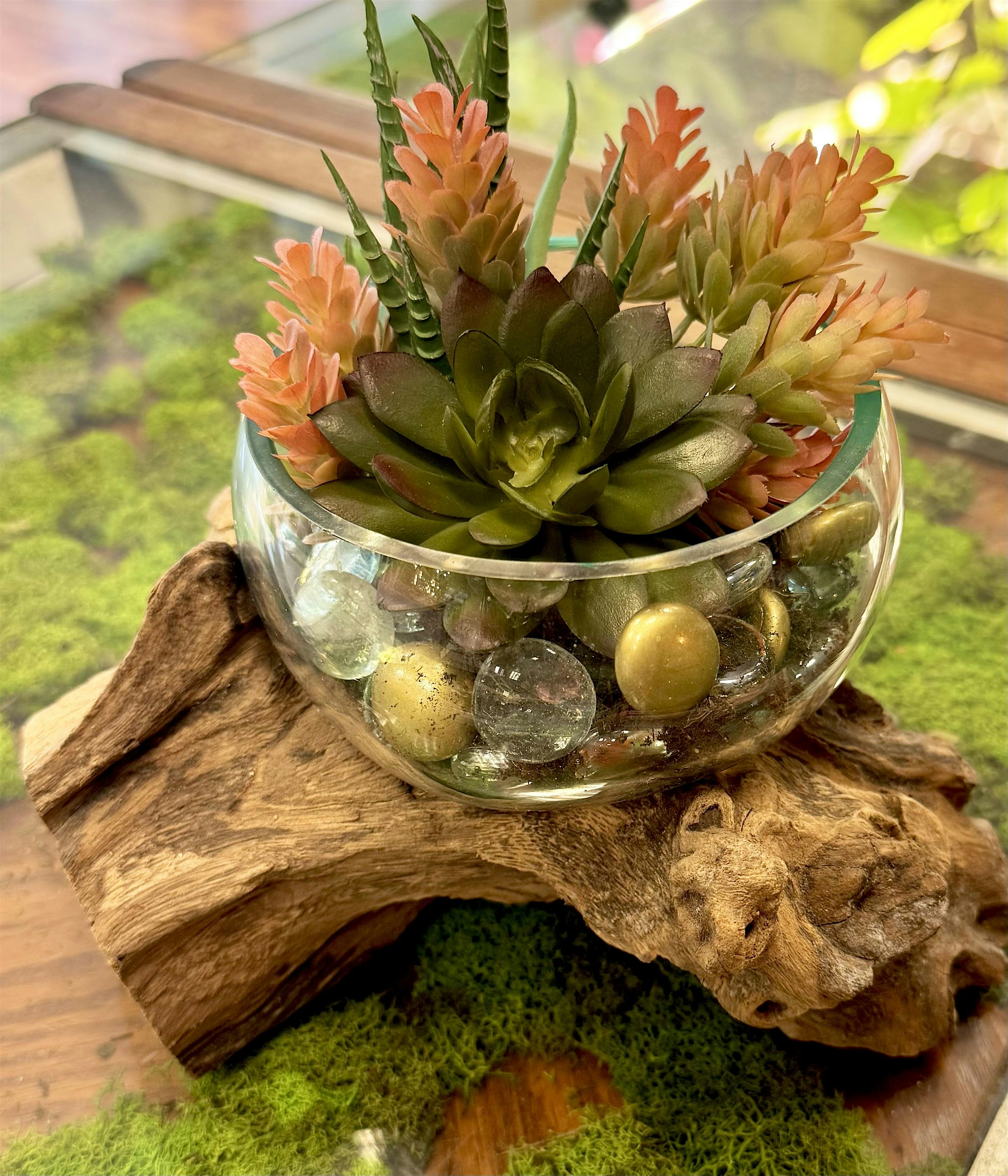 Sip & Craft: Blown Glass Succulent Garden