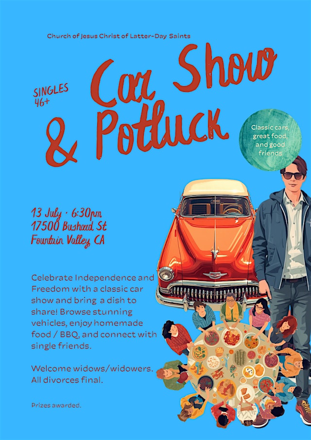 Image principale de Singles 46+ FHE Car Show and Potluck