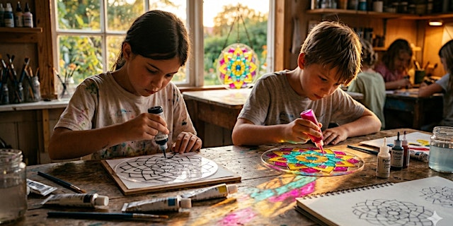 Image principale de Stained Glass and Pizza Party for Kids!