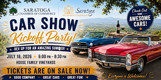 15th Annual Saratoga Car Show Kick-Off Party primary image