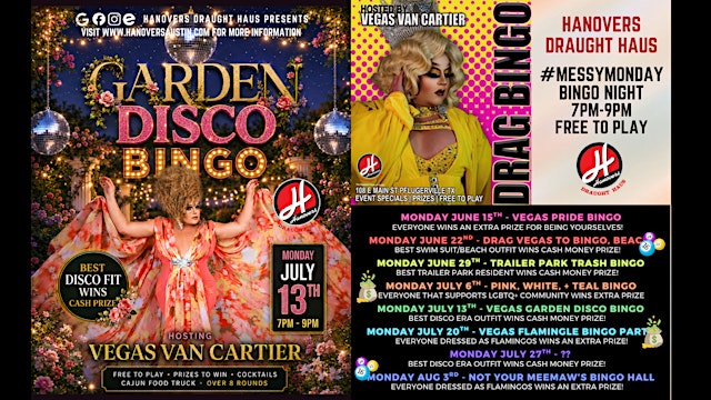 Image principale de Garden Disco Drag Bingo @ Hanovers Pflugerville
