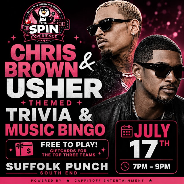 Imagen principal de Usher & Chris Brown Trivia & Music BINGO at Suffolk Punch Brewing Southend
