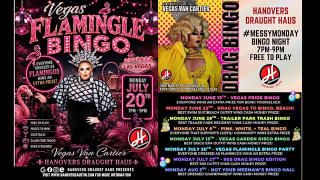 Image principale de Vegas Flamingle Drag Bingo @ Hanovers Pflugerville