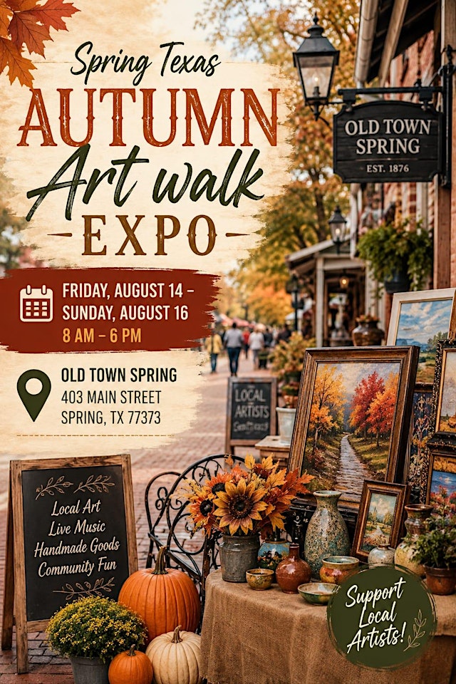 Image principale de Spring Texas Autumn Art walk Expo