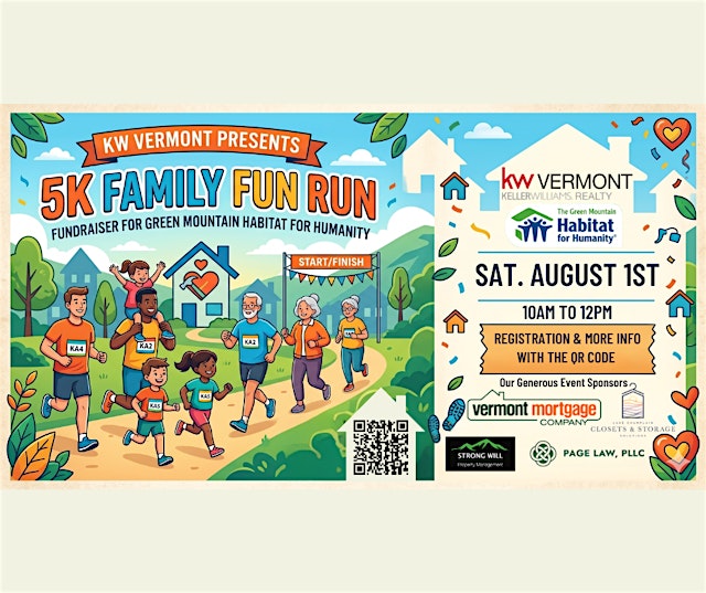 KW Fun Run/Walk 5K to benefit Green Mountain Habitat for Humanity primary image
