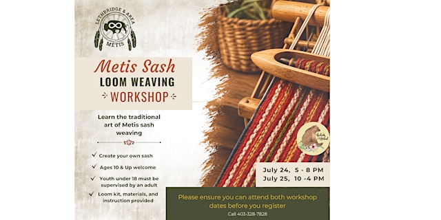 Image principale de Metis Sash Loom Weaving